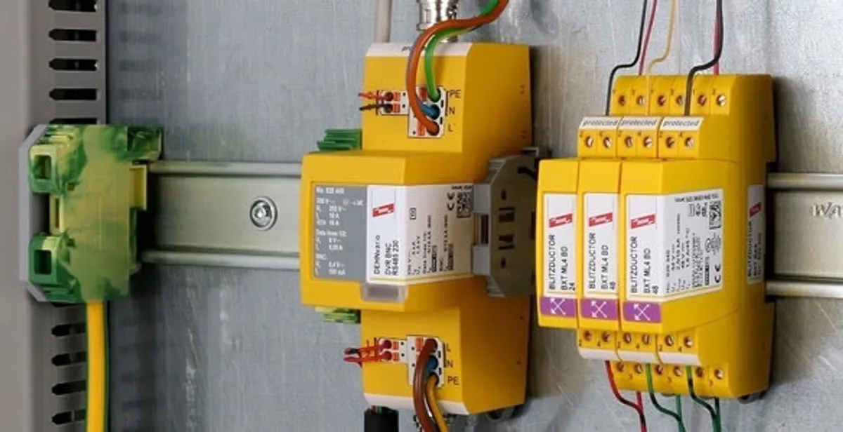lightning surge protection system with surge suppressors installed by electrical service professionals in Detroit, MI